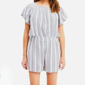 LOFT Multicolor Striped Jumpsuit